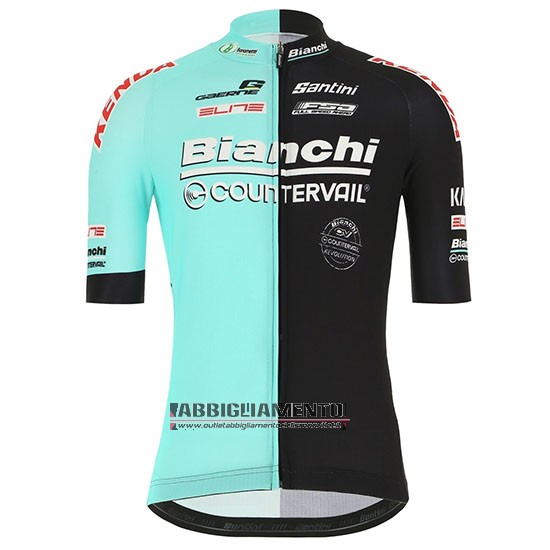 Abbigliamento Bianchi Countervail 2019 Manica Corta e Pantaloncino Con Bretelle Nero Verde - Clicca l'immagine per chiudere